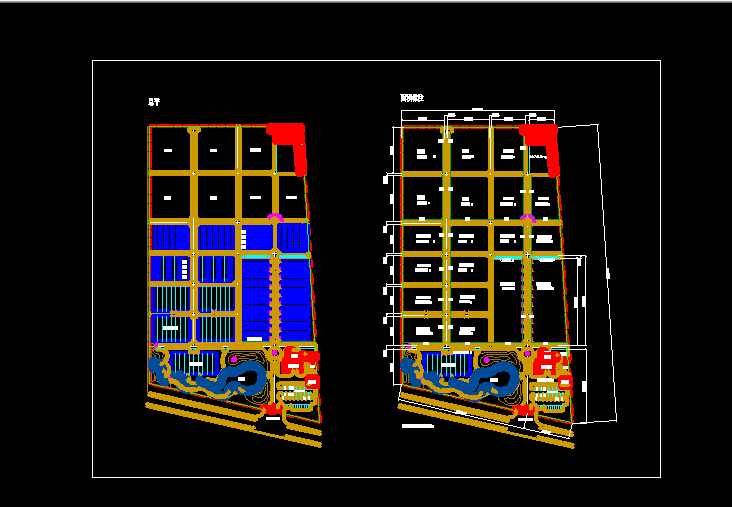 农家乐等18套生态农业观光度假区景观规划设计平面图纸CAD图纸