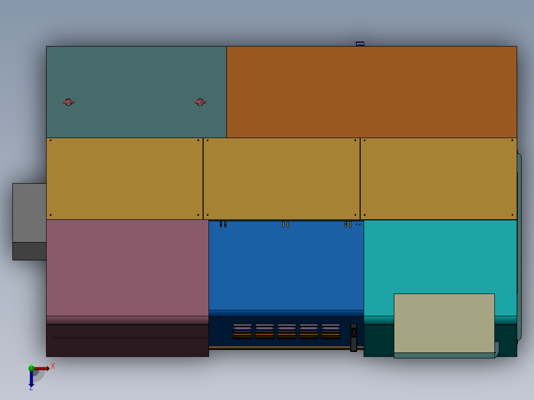 TC400精密斜床身数控车床俯视图