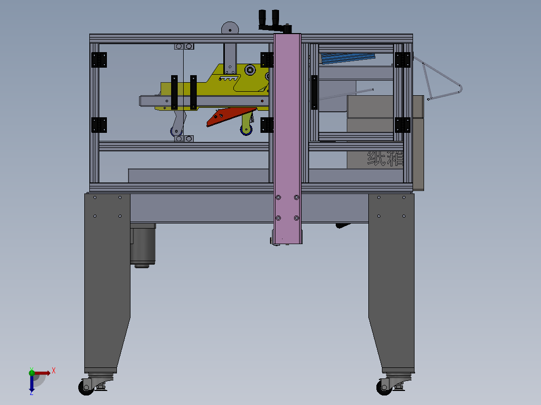 ZDH-BAOZ-009 封箱机（成熟产品）3D模型俯视图