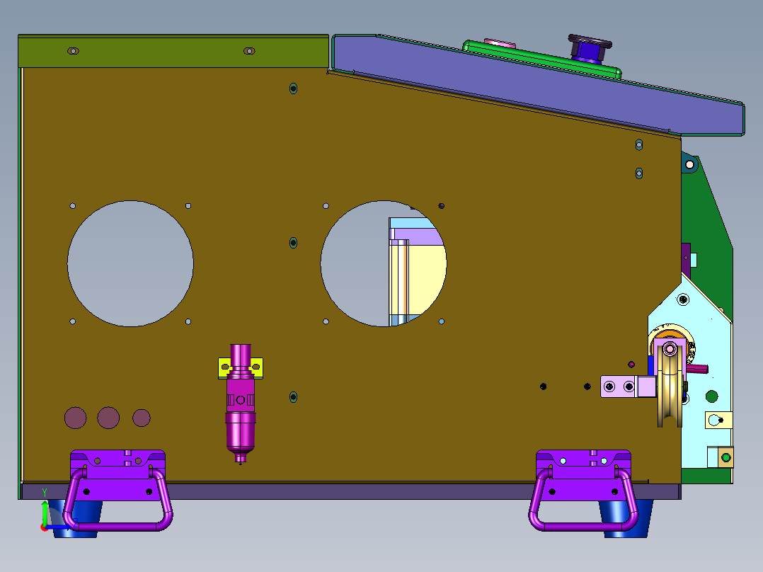 全自动旋转刀线材下线扒皮机左视图