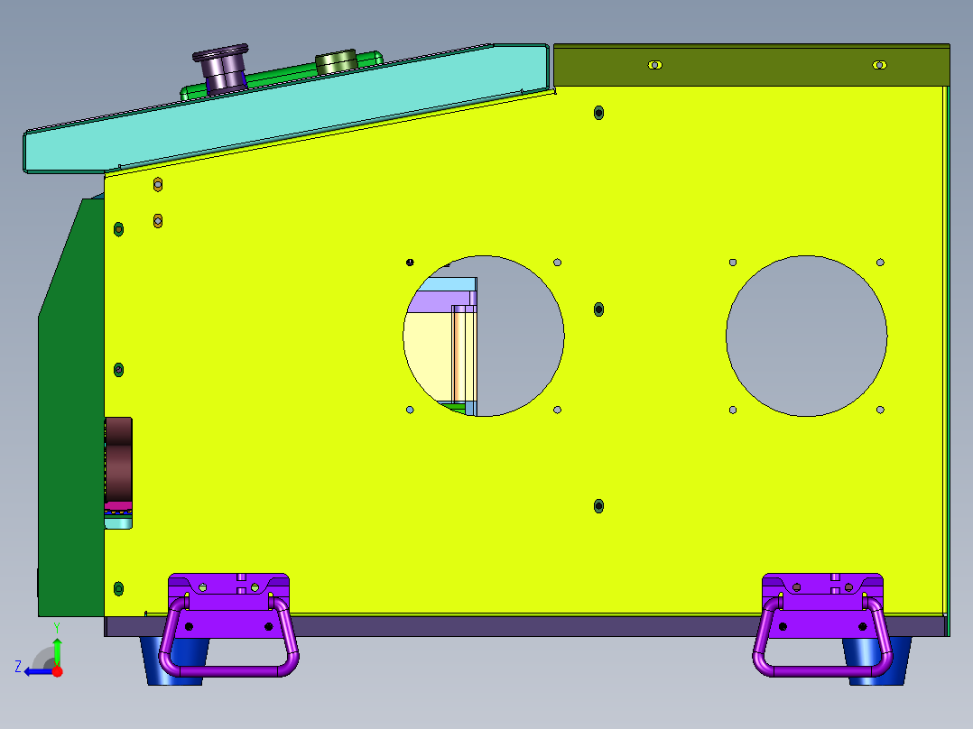 全自动旋转刀线材下线扒皮机右视图