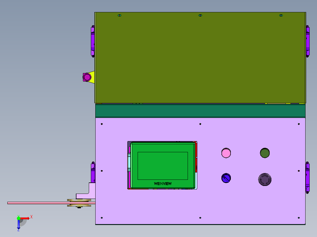 全自动旋转刀线材下线扒皮机俯视图