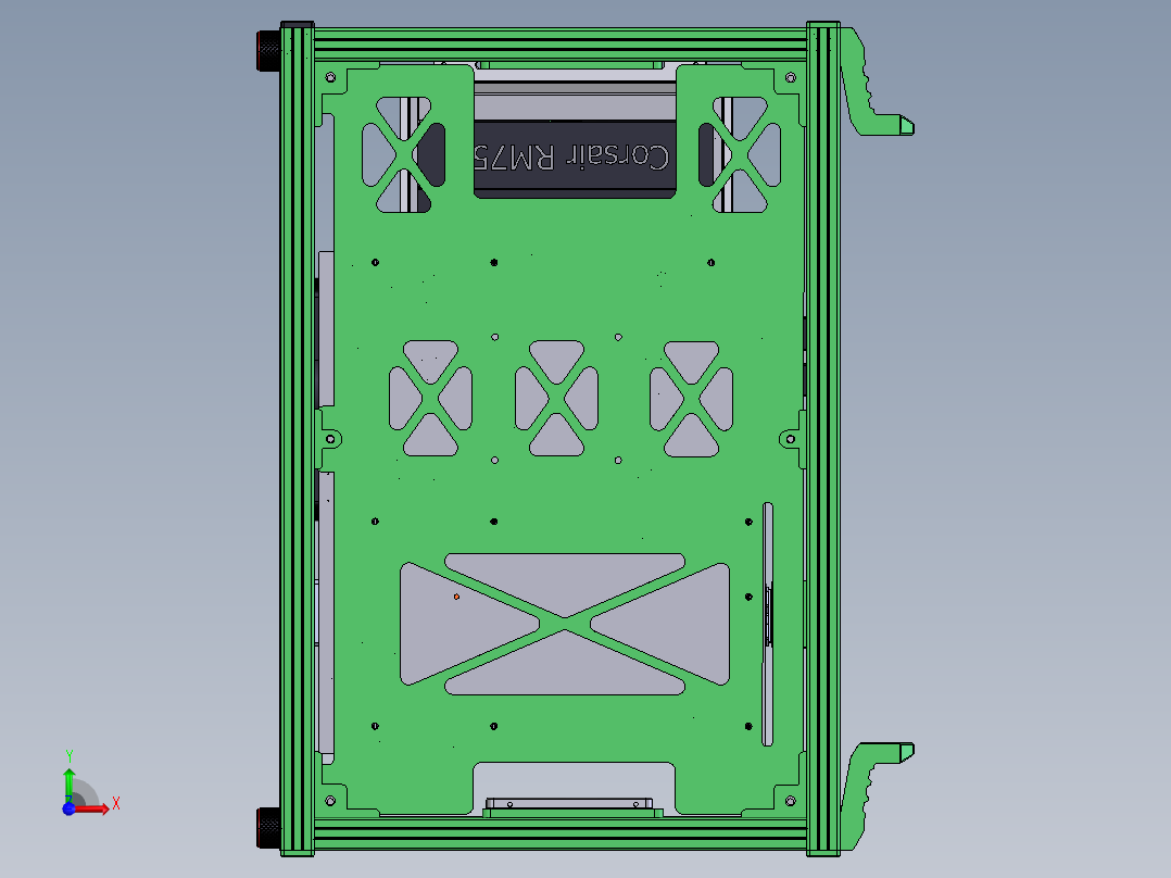 铝型材电脑机箱前视图