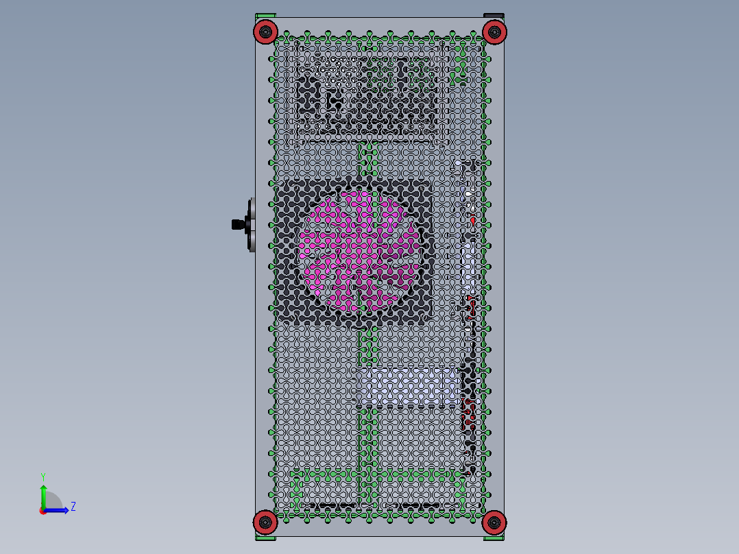 铝型材电脑机箱左视图