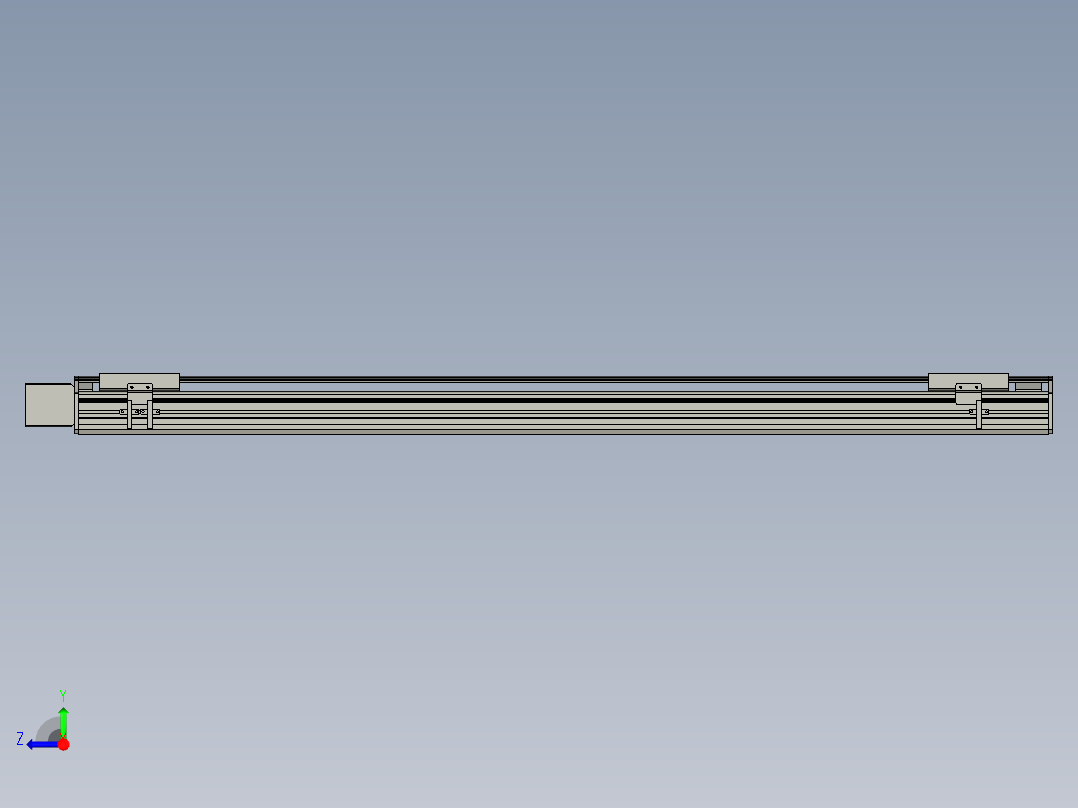 直线模组WG-LHB12-S1100-R(B)设计图纸右视图