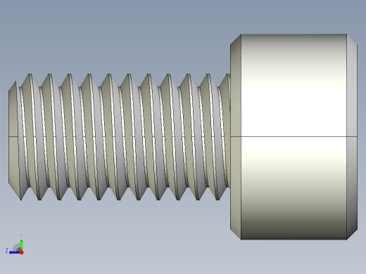 M8 x 1.25mm Thread 14mm LONG SOCKET HEAD CAP SCREW.IGS右视缩略图