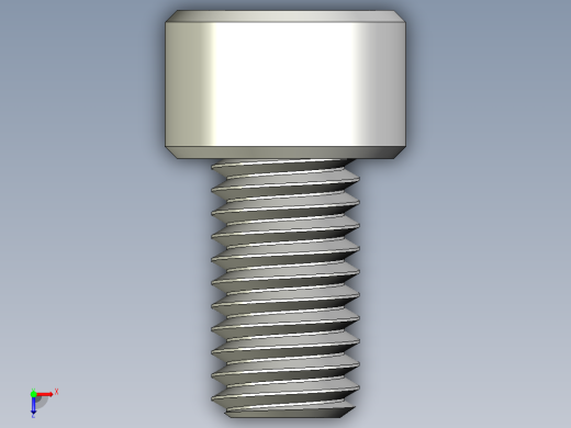 M8 x 1.25mm Thread 14mm LONG SOCKET HEAD CAP SCREW.IGS俯视缩略图