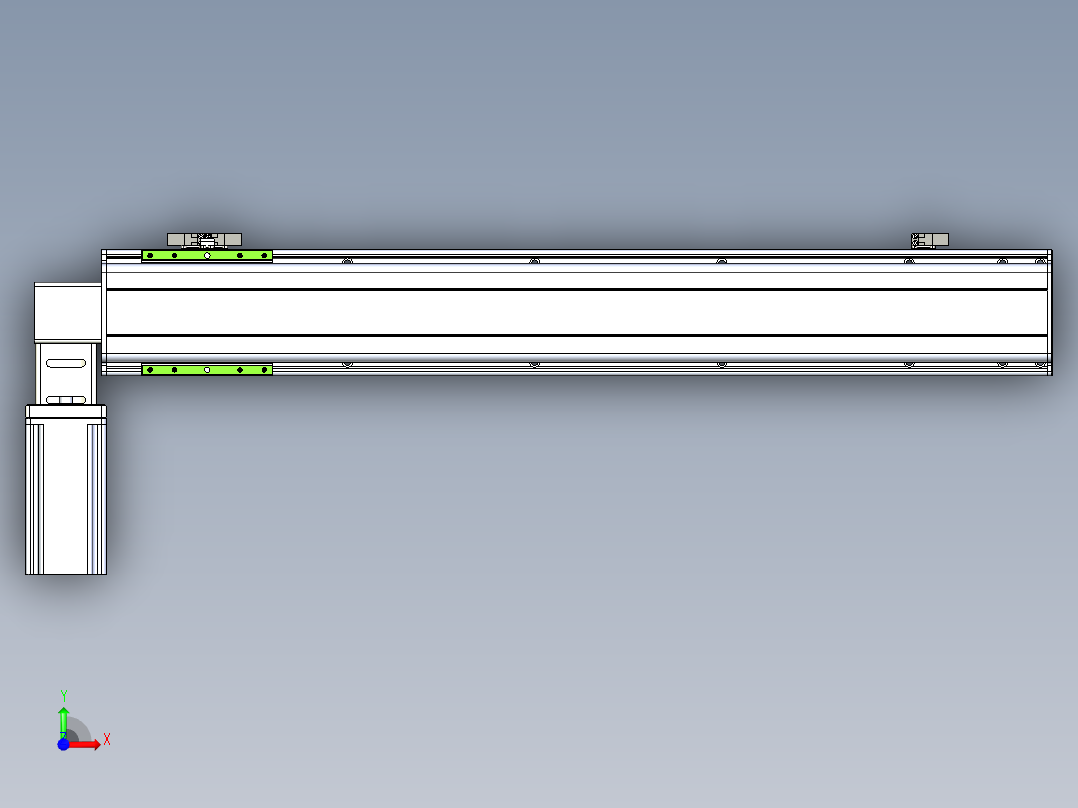 同步带滑台-半封闭B13-L90-S750-L-Z86-D3前视图