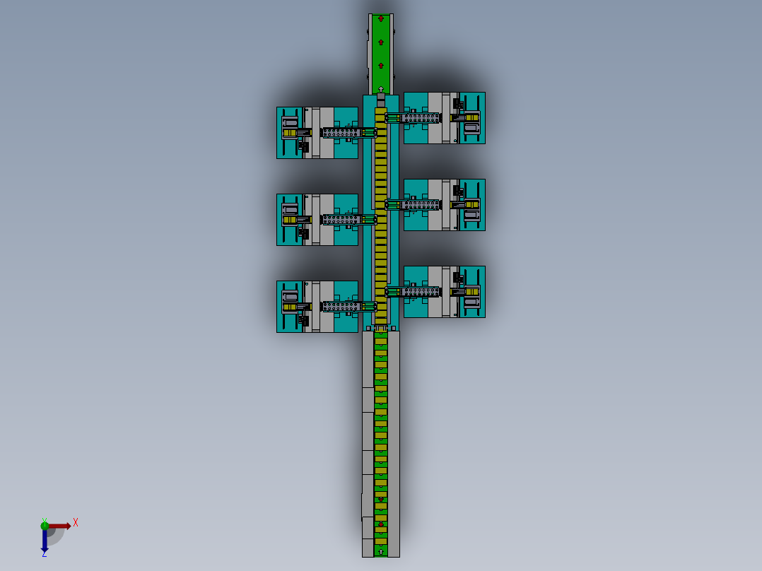 自动配页束带机俯视图