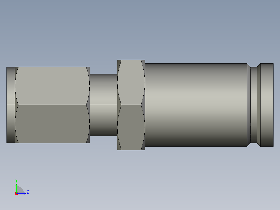 卡套式工业通用硬管接头12-6_trbu-s左视图
