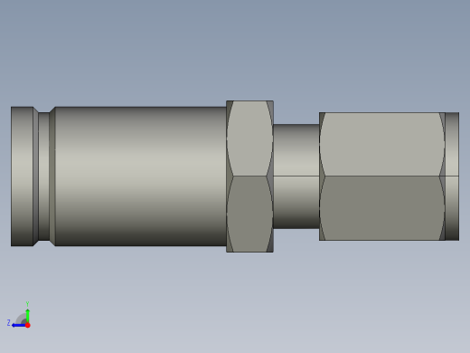 卡套式工业通用硬管接头12-6_trbu-s右视缩略图