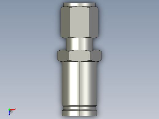 卡套式工业通用硬管接头12-6_trbu-s俯视缩略图