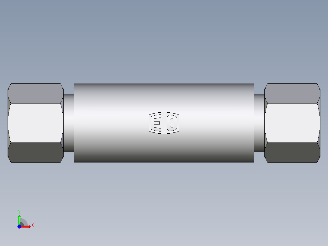 卡套式工业通用硬管接头EO_Weld_bulkhead_fitting_ESV10ZL71前视图