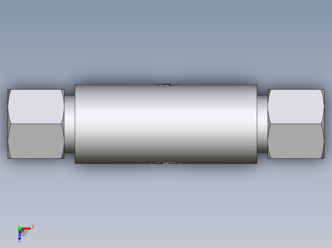 卡套式工业通用硬管接头EO_Weld_bulkhead_fitting_ESV10ZL71俯视图
