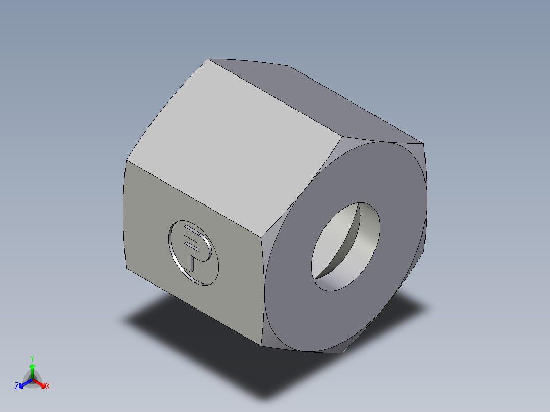 卡套式工业通用硬管接头EO_Nut_EO_24__Cone_end_M08SCFX正等轴测图