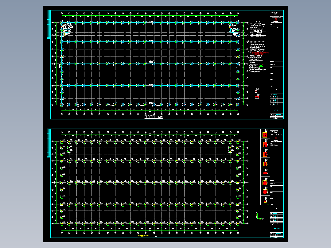 长江公司钢结构工程厂房CAD