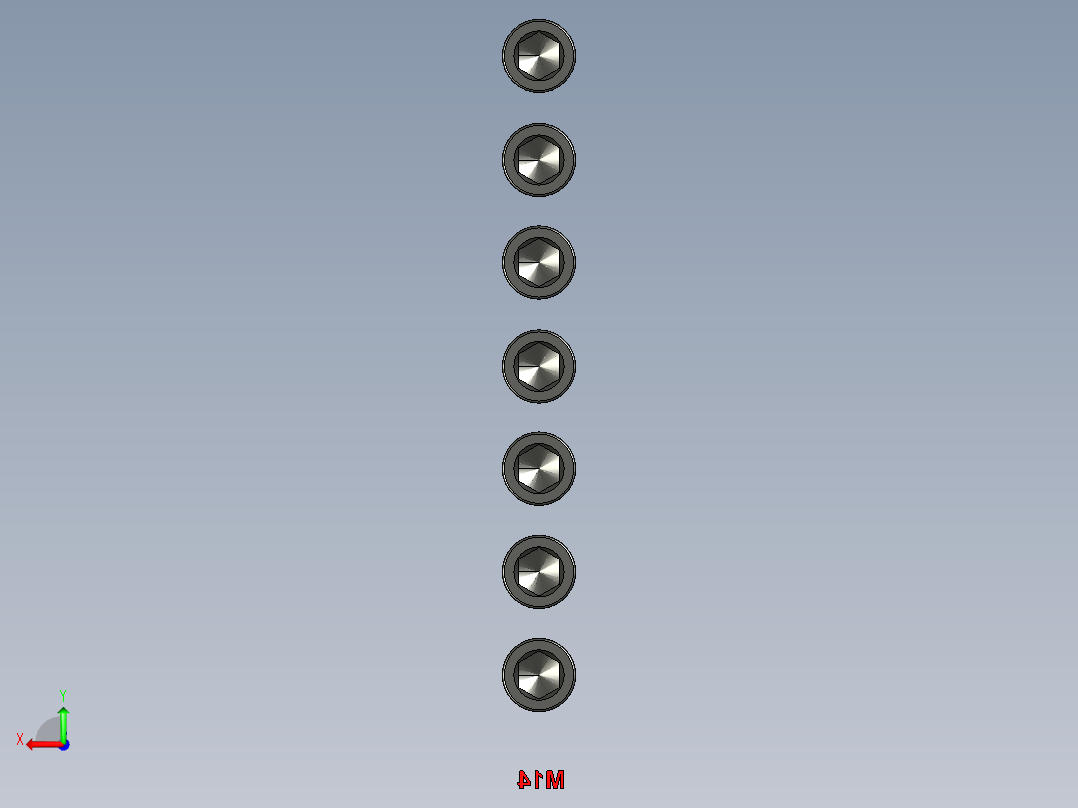 内六角螺丝-M14后视图