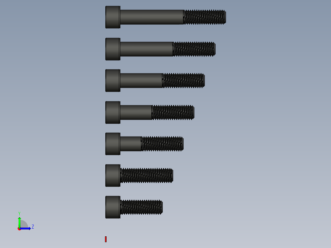 内六角螺丝-M14左视图