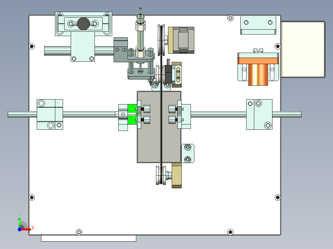 铜圈泵胶胶水机step前视图