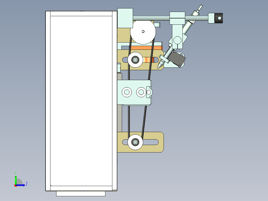 铜圈泵胶胶水机step左视图