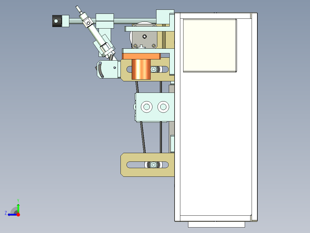 铜圈泵胶胶水机step右视图