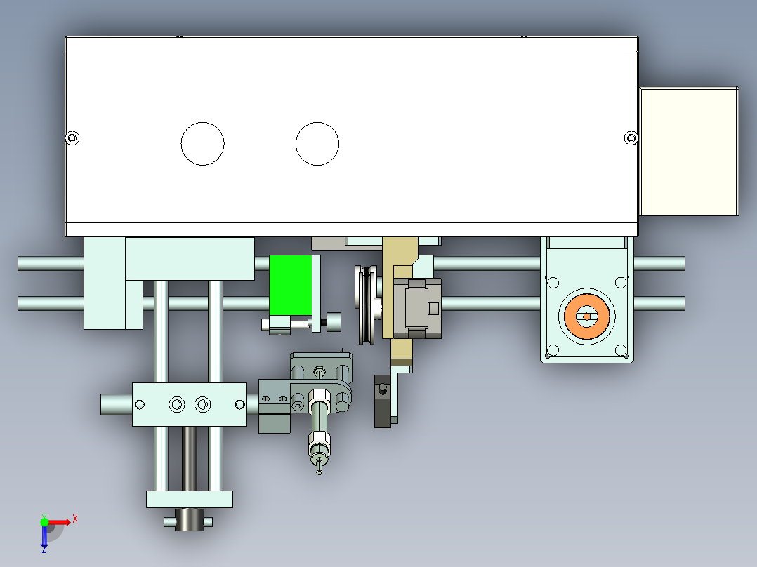 铜圈泵胶胶水机step俯视图