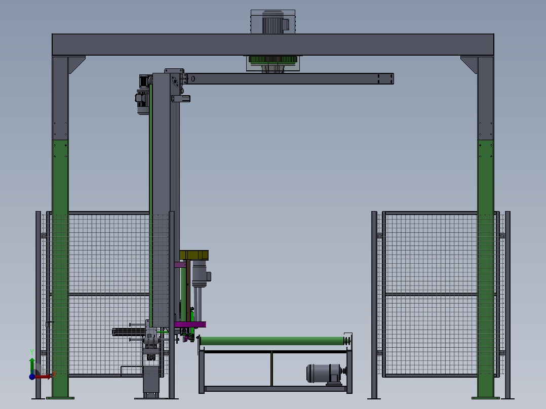 护角覆顶膜悬臂缠绕机sw11可编辑前视图