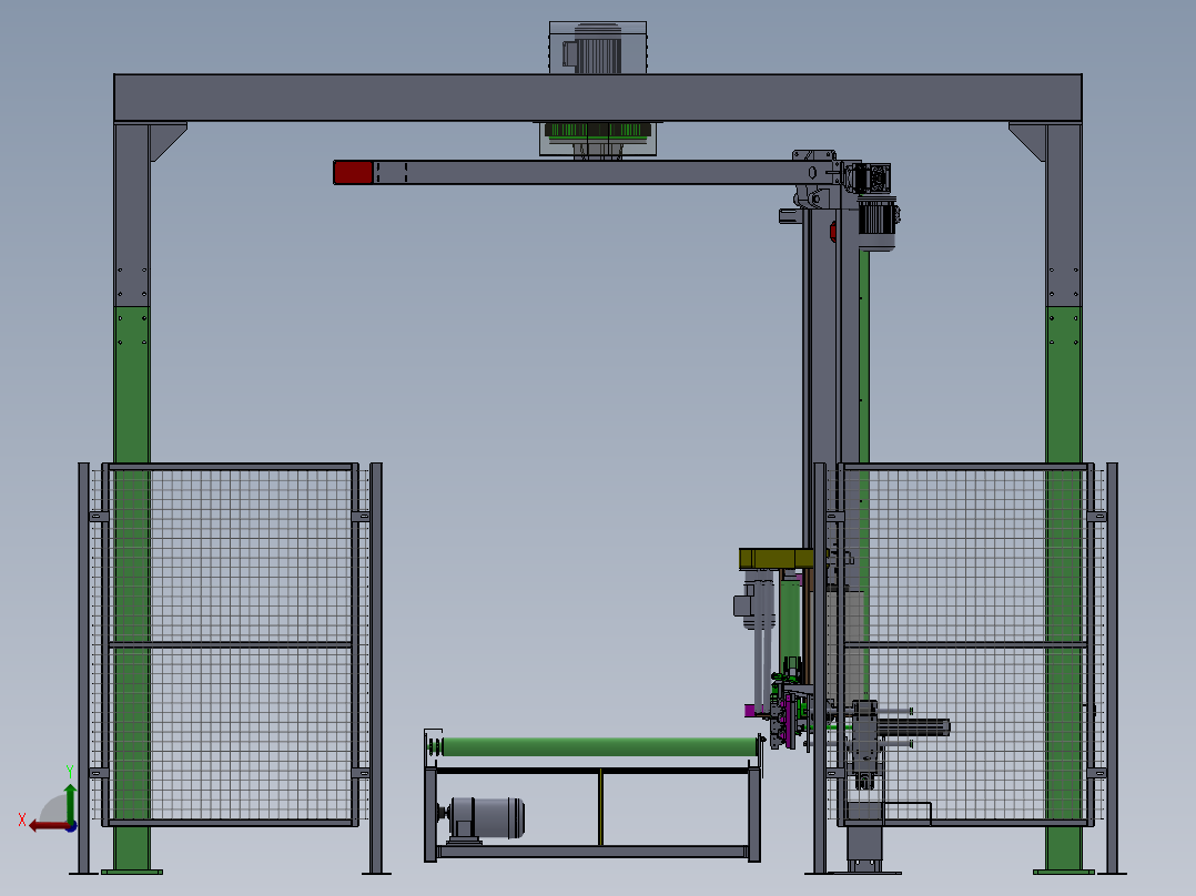 护角覆顶膜悬臂缠绕机sw11可编辑后视图
