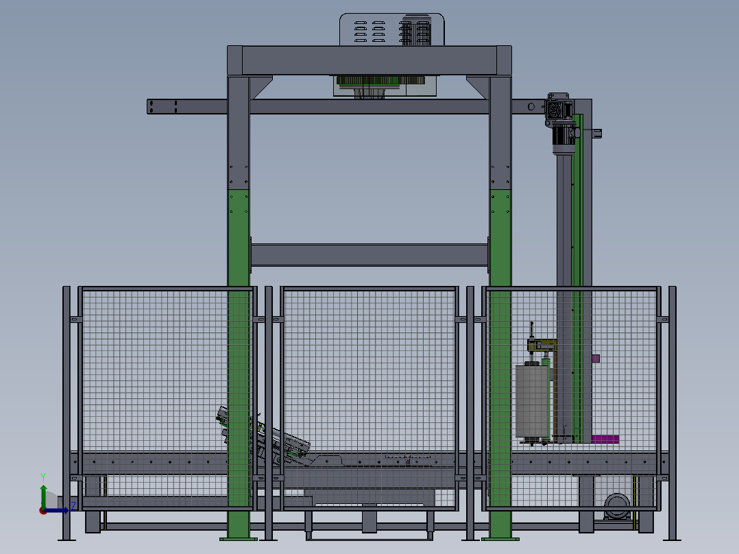 护角覆顶膜悬臂缠绕机sw11可编辑左视图