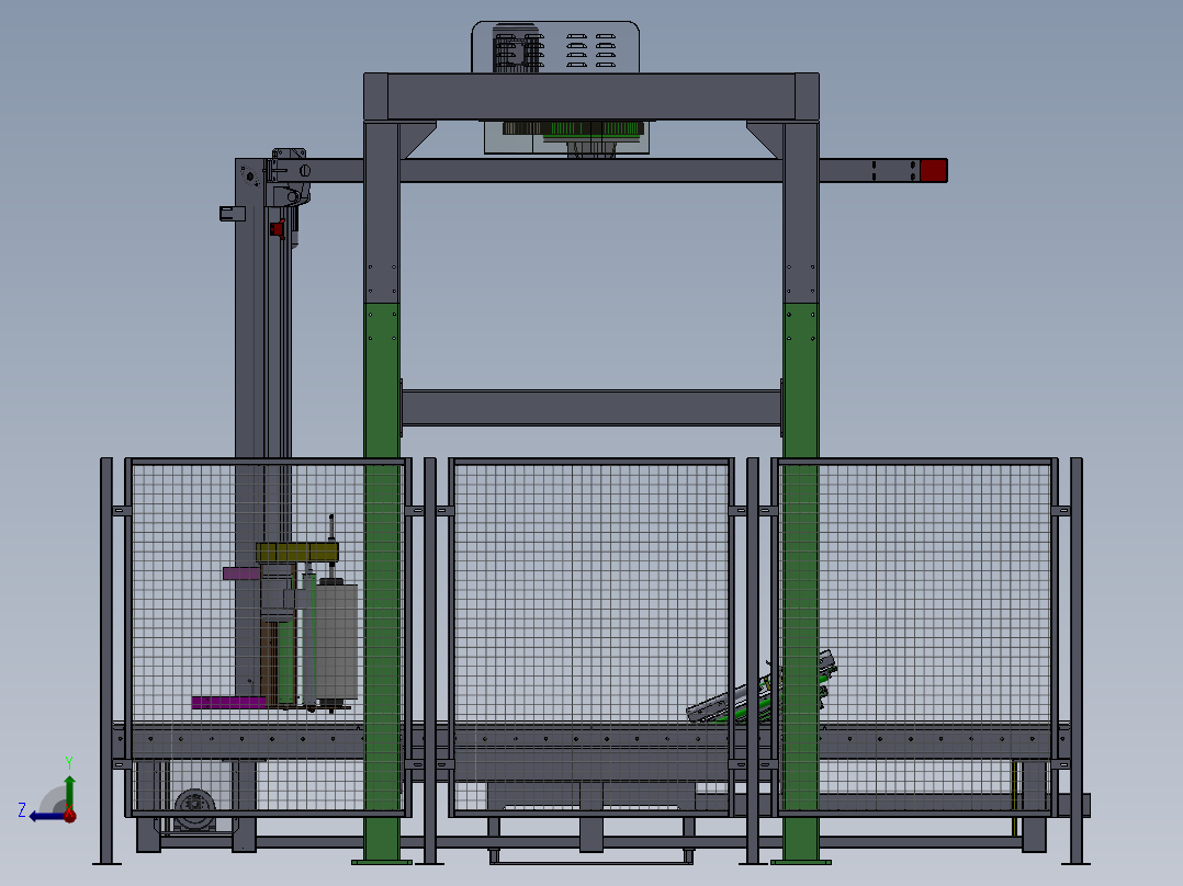 护角覆顶膜悬臂缠绕机sw11可编辑右视图