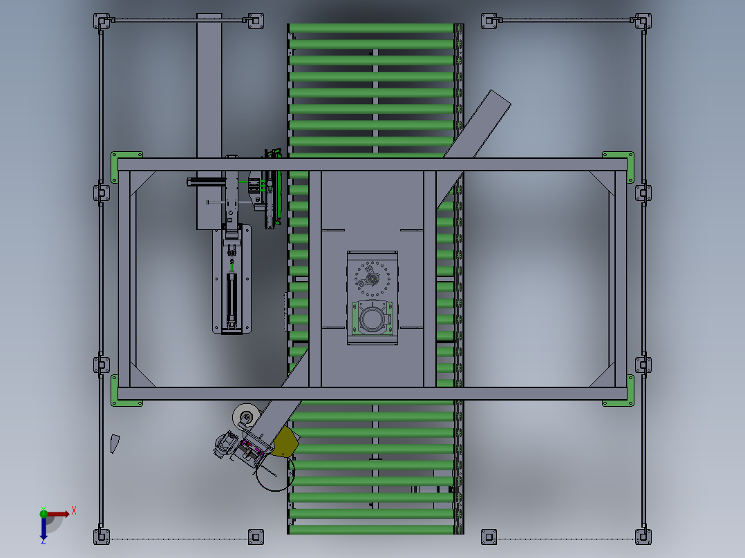 护角覆顶膜悬臂缠绕机sw11可编辑俯视图