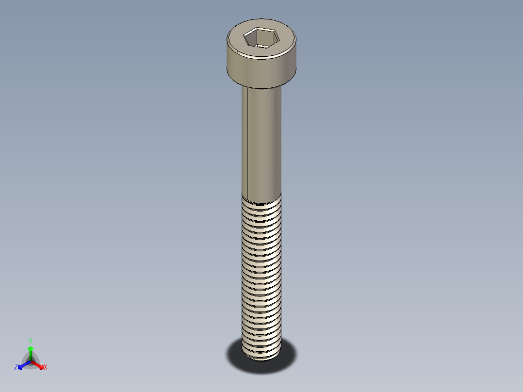 Screw_DIN_912_M4x35_A2.STEP公制内六角螺钉主视图