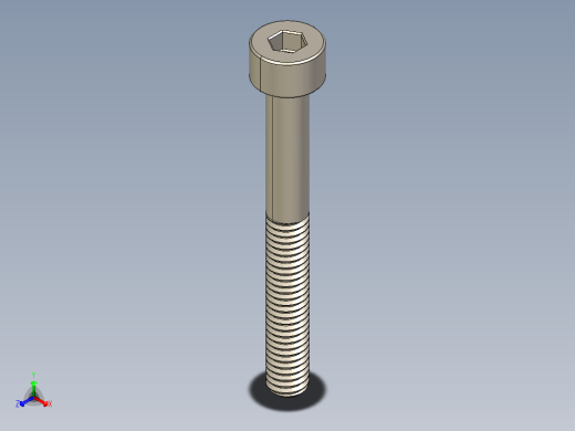 Screw_DIN_912_M4x35_A2.STEP公制内六角螺钉