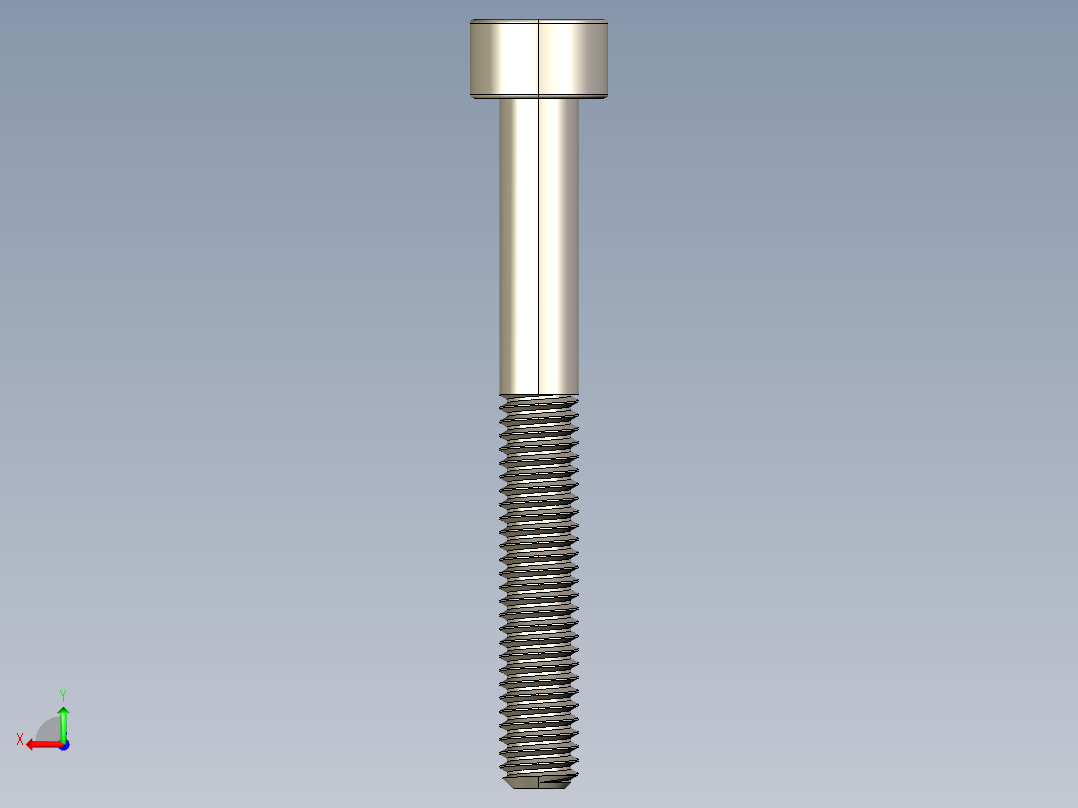 Screw_DIN_912_M4x35_A2.STEP公制内六角螺钉后视图