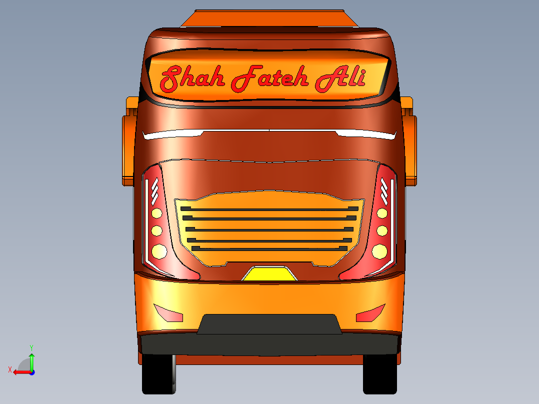 客车、公交车、AC客车后视图