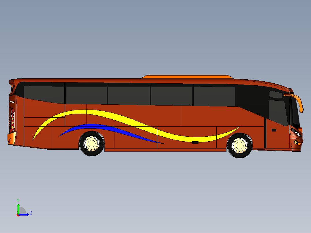 客车、公交车、AC客车左视图