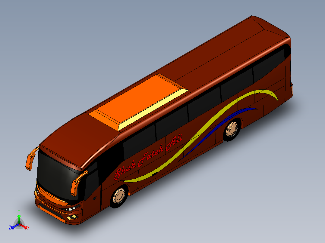 客车、公交车、AC客车正等轴测图