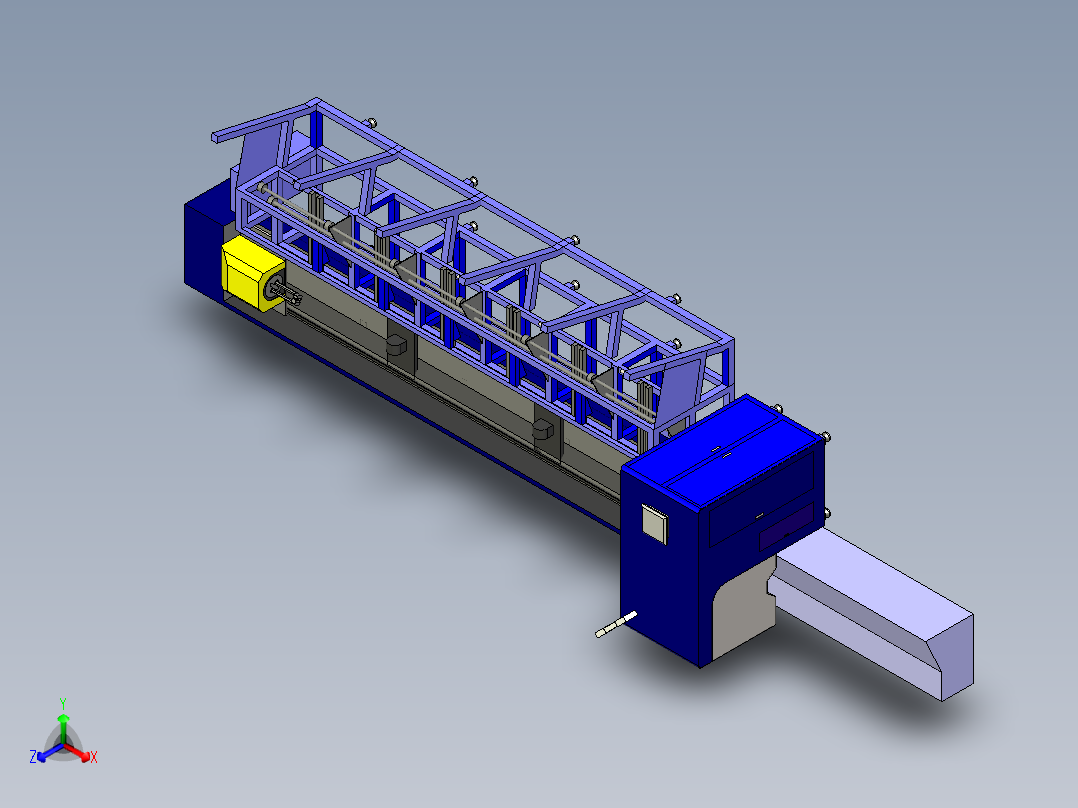 B2003983-全自动激光管切割机正等轴测图