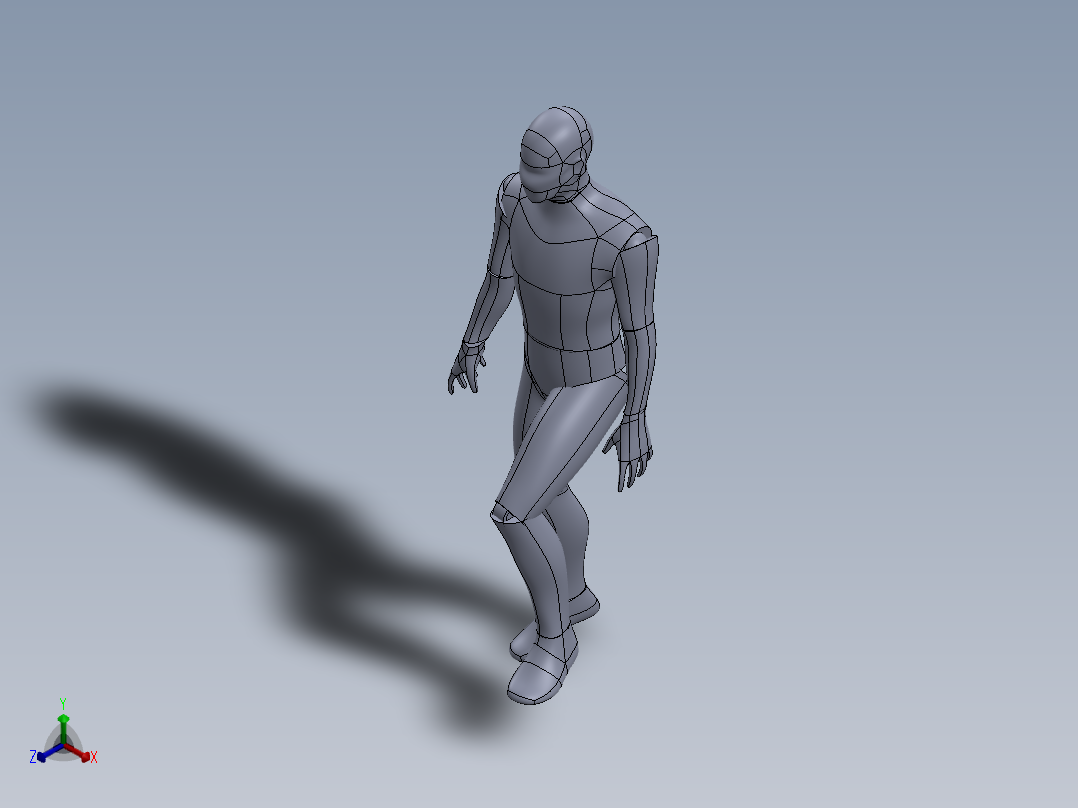 人体模型(25)正等轴测图