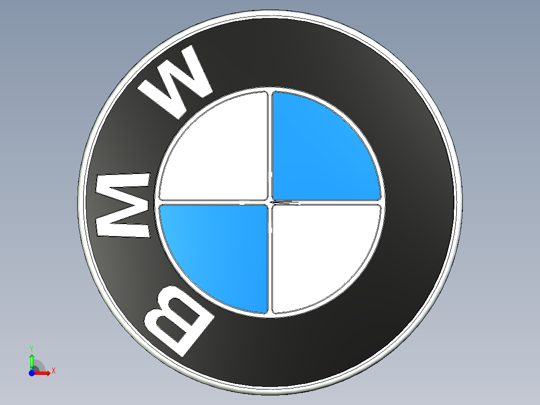 车轮中心轮毂盖盖前视图