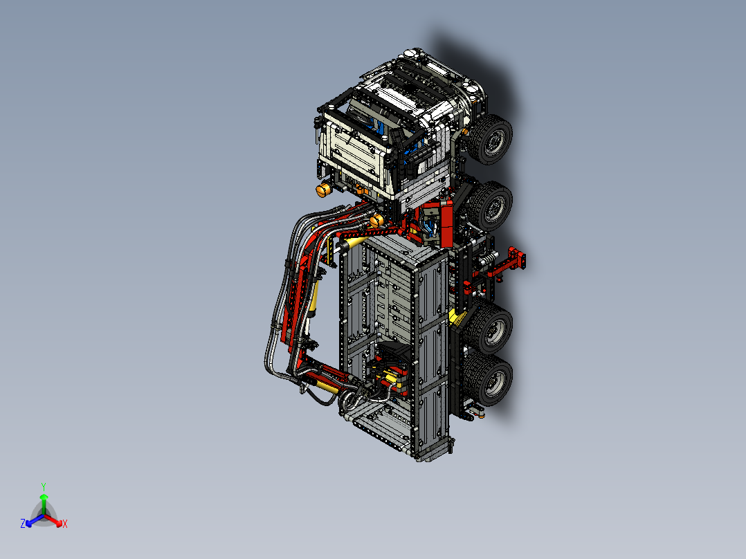 A2004932-乐高_技术_梅赛德斯-奔驰_Arocs 卡车正等轴测图