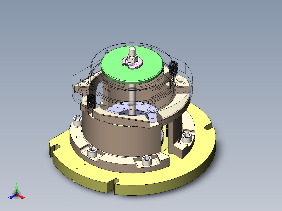 数控机床、5轴机床夹具3D模型图纸 Solidworks设计主视图