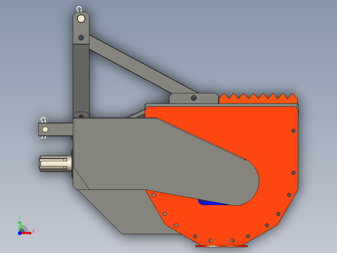 B2004797-移动式混凝土搅拌机前视图