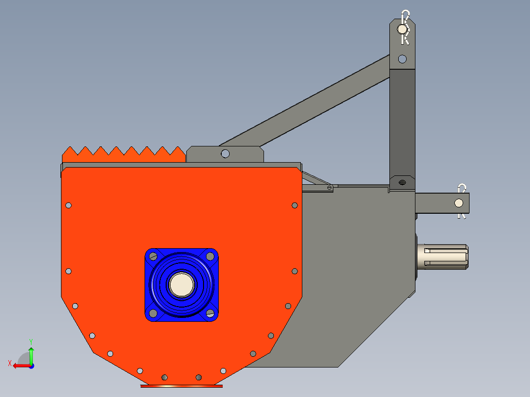 B2004797-移动式混凝土搅拌机后视图
