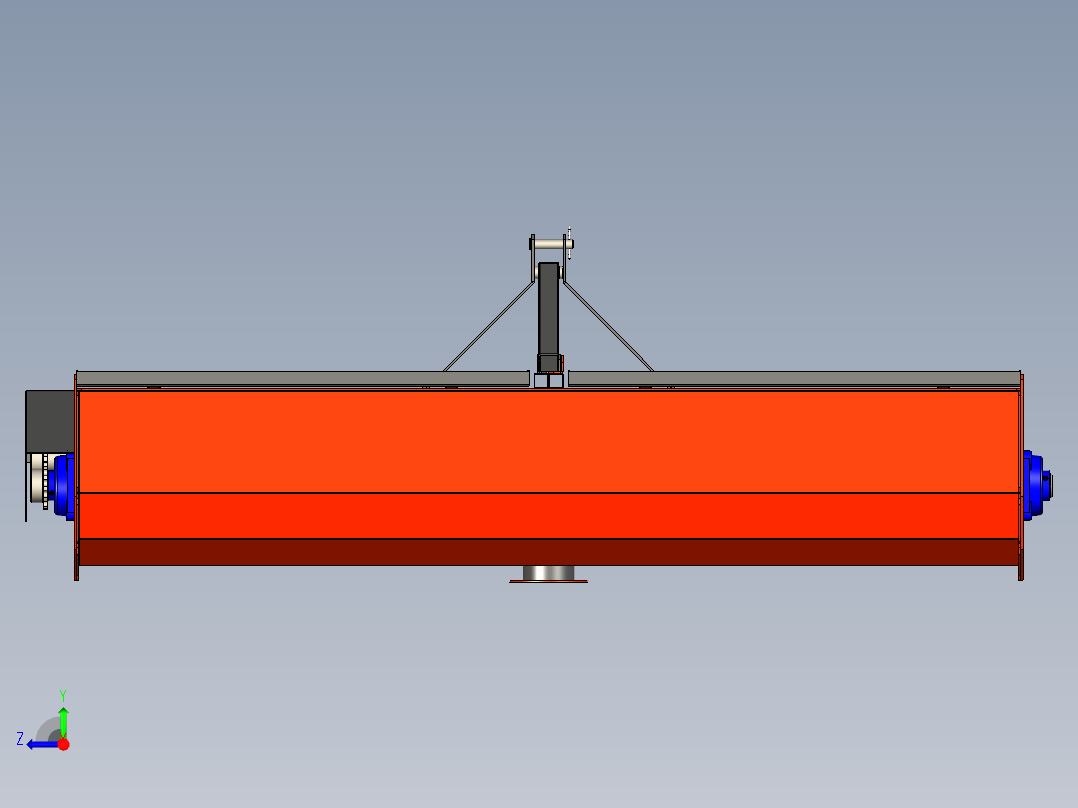 B2004797-移动式混凝土搅拌机右视图