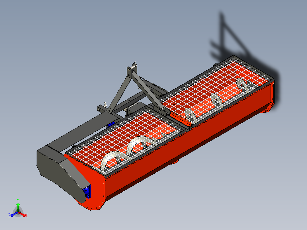 B2004797-移动式混凝土搅拌机正等轴测图