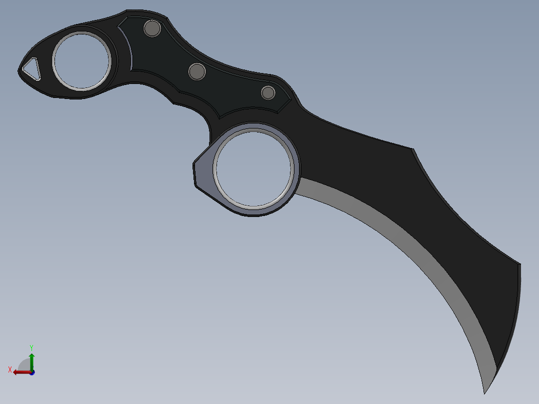 爪子刀、刀(4)后视图