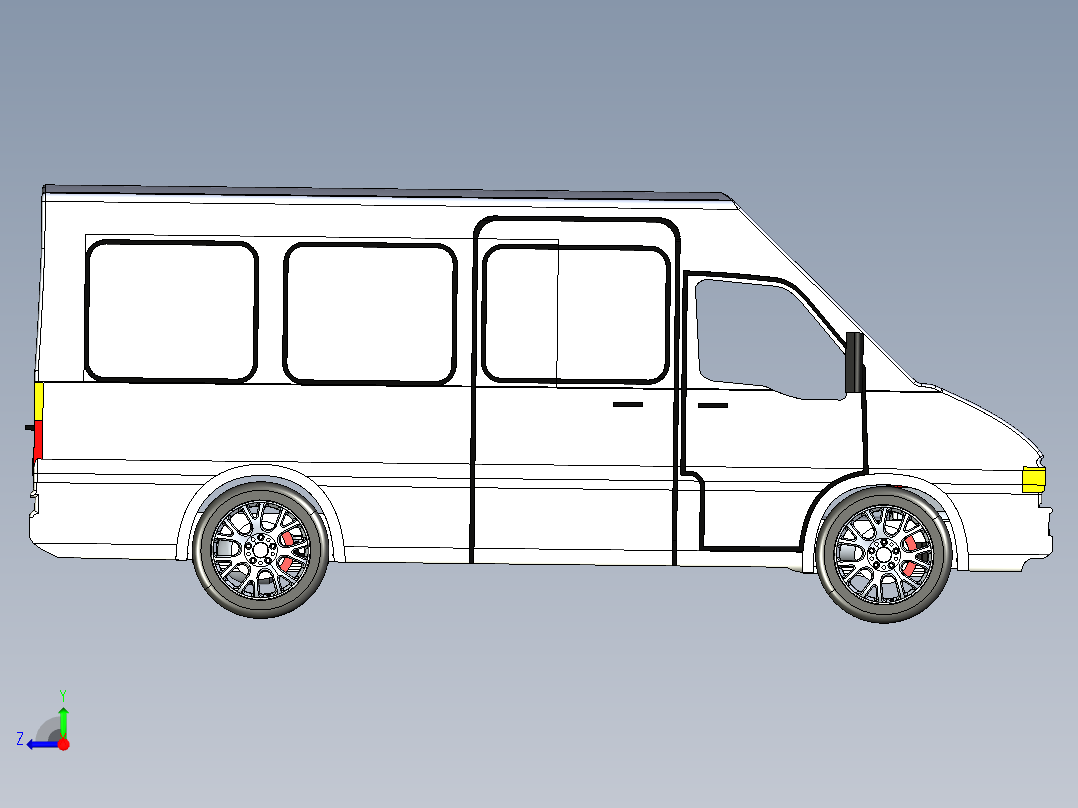 B3003581-面板货车右视图