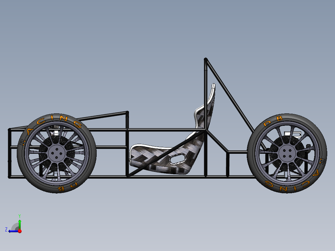 卡丁车 钢管车(48)右视图