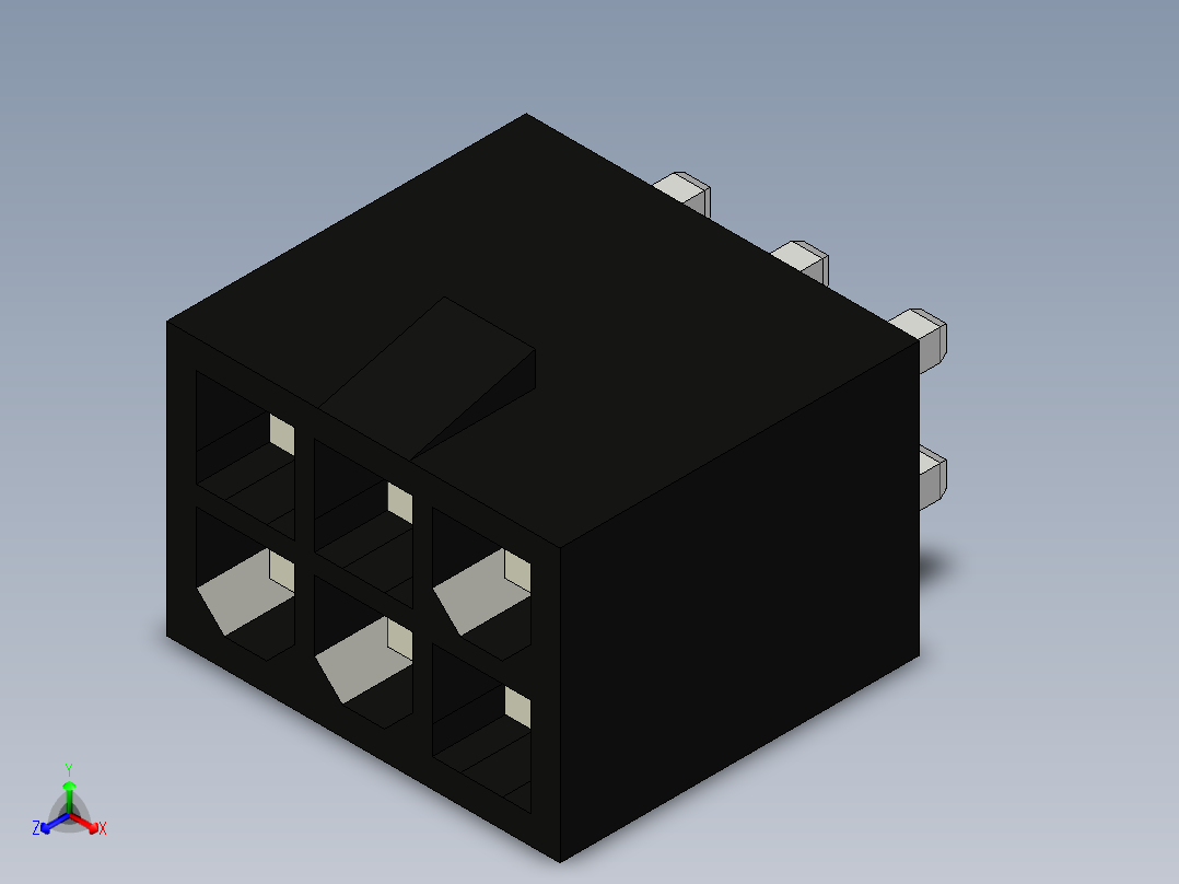 SATA-6针-11正等轴测图